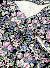 画像13: 花柄 後ろリボン レトロ USA古着 ヴィンテージワンピース (13)