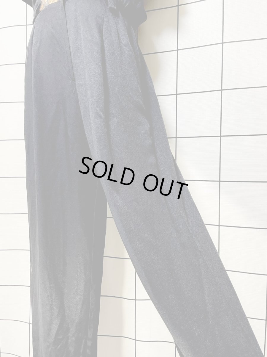 画像10: エスニック柄 ブラック ウエストゴム レトロ USA古着 ヴィンテージオールインワン (10)