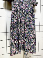 画像11: 花柄 後ろリボン レトロ USA古着 ヴィンテージワンピース (11)