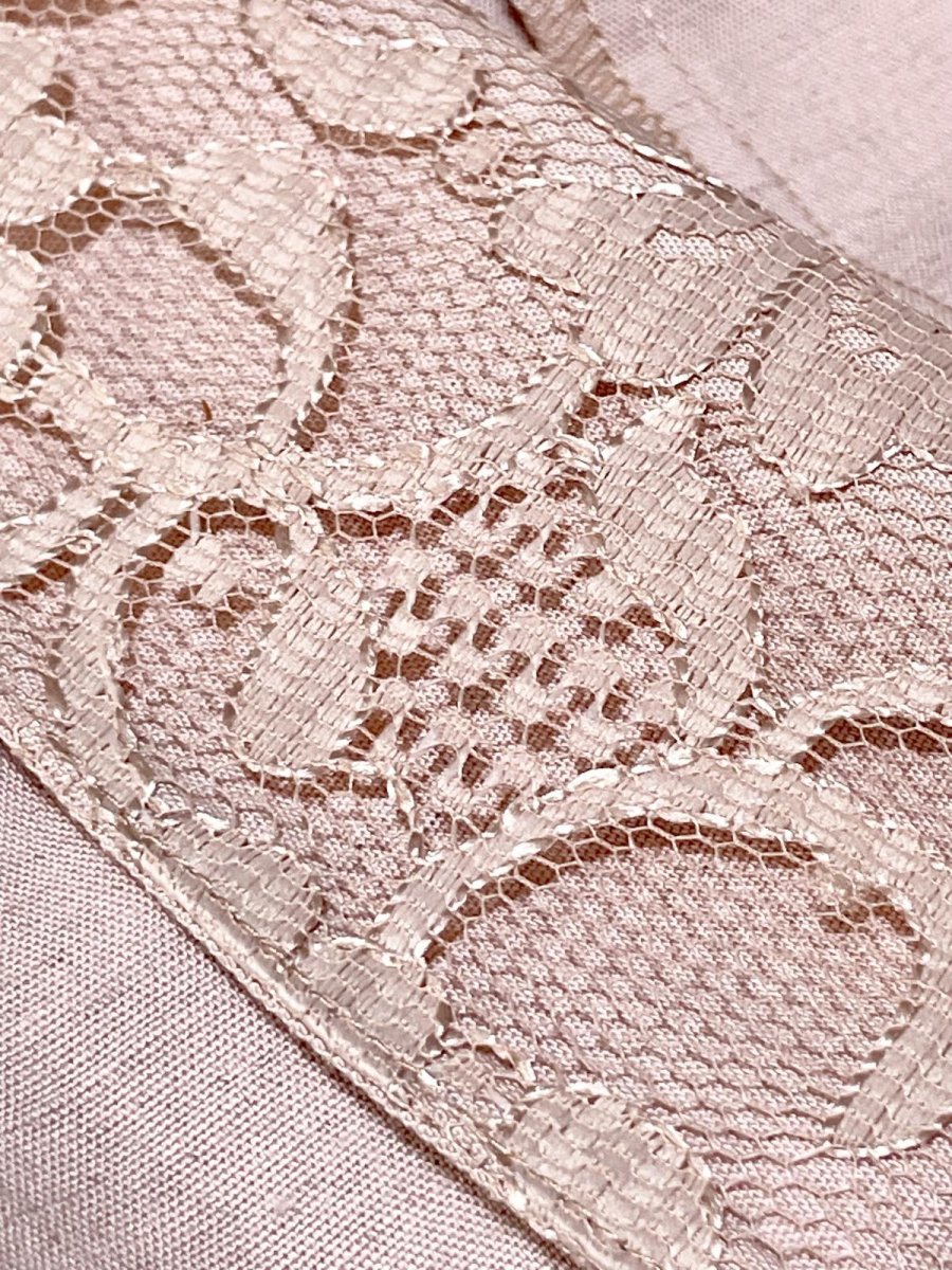 画像10: フラワーレース くすんだピンク 五分丈 レトロ ヨーロッパ古着 ヴィンテージジャケット (10)