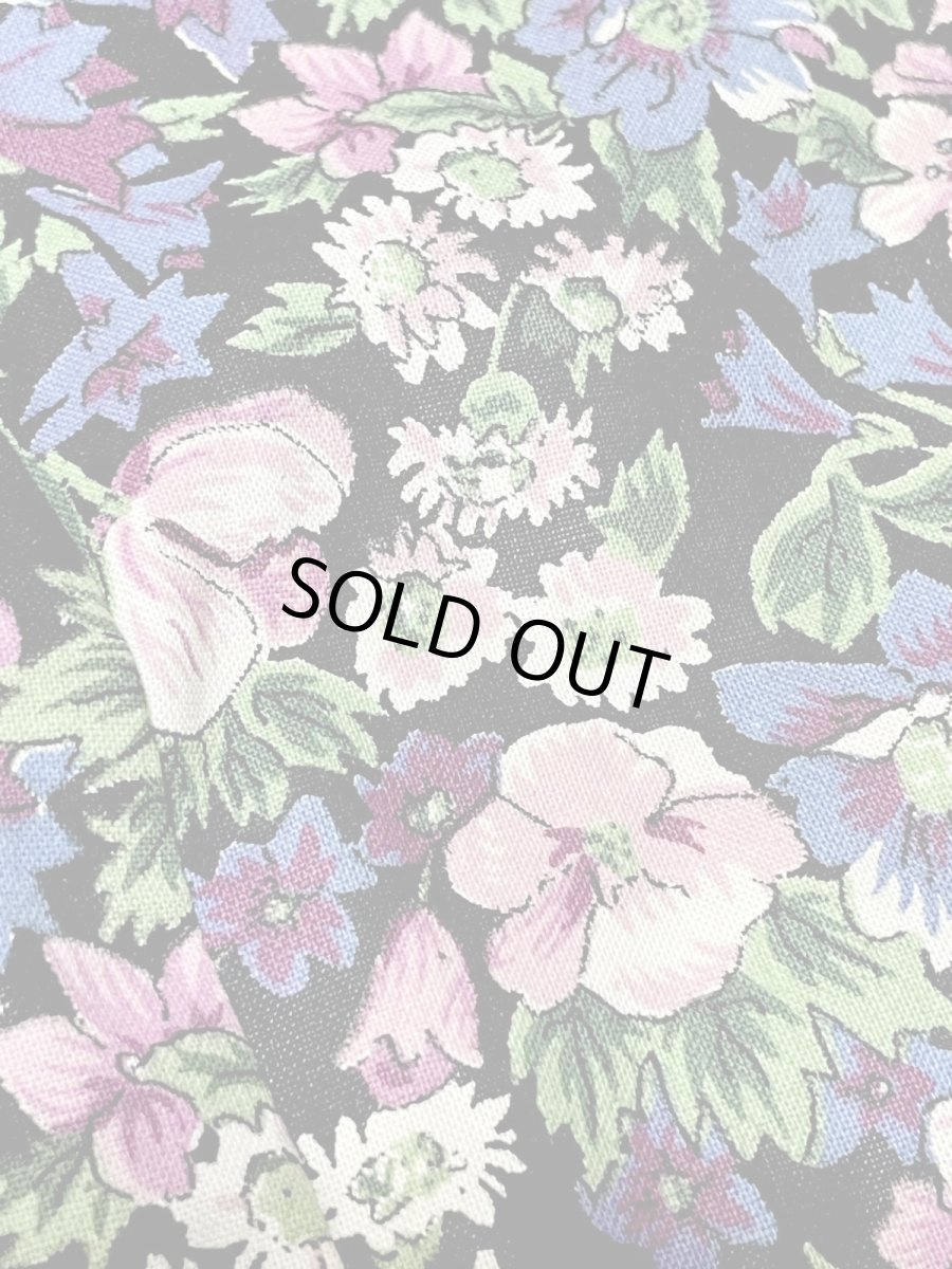 画像14: 花柄 後ろリボン レトロ USA古着 ヴィンテージワンピース (14)