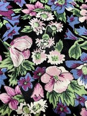 画像14: 花柄 後ろリボン レトロ USA古着 ヴィンテージワンピース (14)