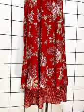 画像8: ティアード 花柄 半袖 レトロ Guatemala 古着 ヴィンテージワンピース (8)