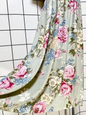 画像11: 花柄 フロントタック リボン レトロ USA古着 ヴィンテージワンピース (11)