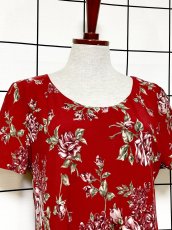 画像5: ティアード 花柄 半袖 レトロ Guatemala 古着 ヴィンテージワンピース (5)