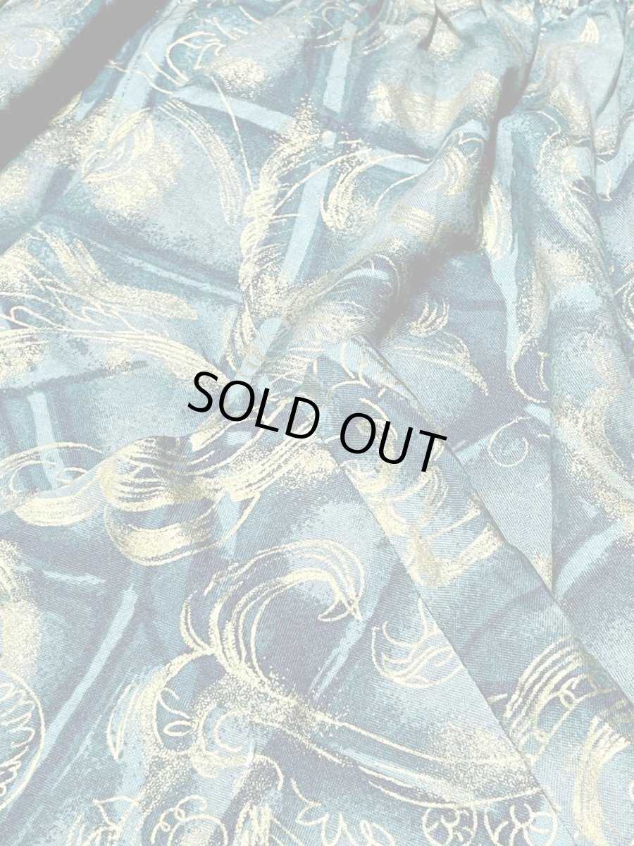 画像15: 織り模様 ウエストゴム レトロ USA古着 スカート ジャケット ヴィンテージセットアップ (15)