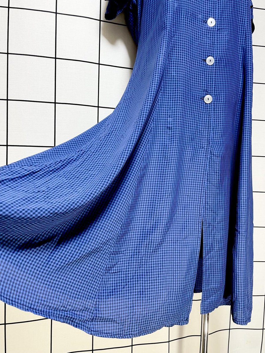 画像10: ギンガムチェック レトロ USA古着 ヴィンテージワンピース (10)