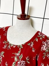 画像4: ティアード 花柄 半袖 レトロ Guatemala 古着 ヴィンテージワンピース (4)