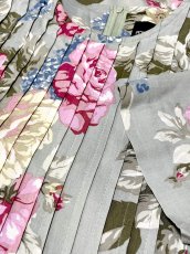 画像12: 花柄 フロントタック リボン レトロ USA古着 ヴィンテージワンピース (12)