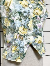 画像7: ショート丈 花柄 レトロ USA古着 シャツ ジャケット ヴィンテージブラウス (7)