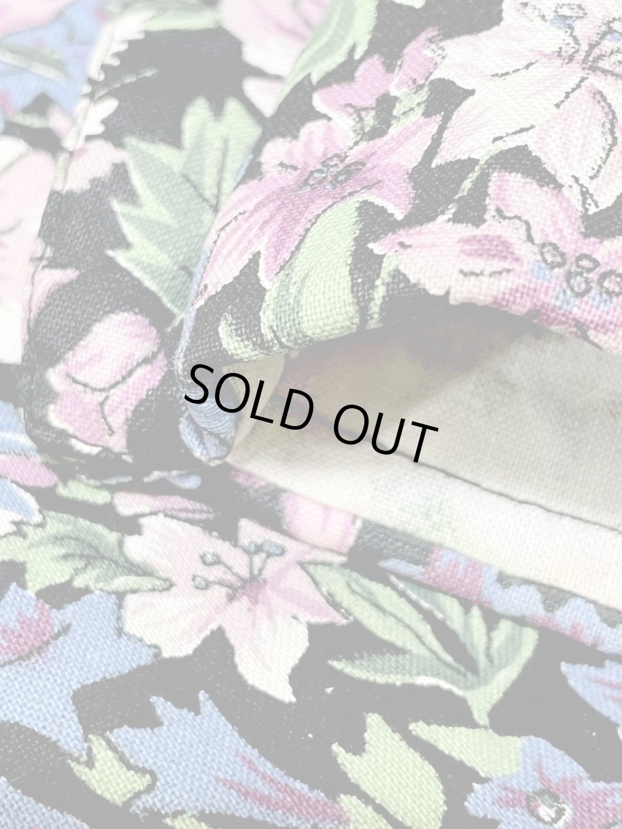 画像15: 花柄 後ろリボン レトロ USA古着 ヴィンテージワンピース (15)