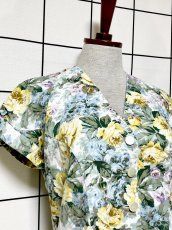 画像6: ショート丈 花柄 レトロ USA古着 シャツ ジャケット ヴィンテージブラウス (6)
