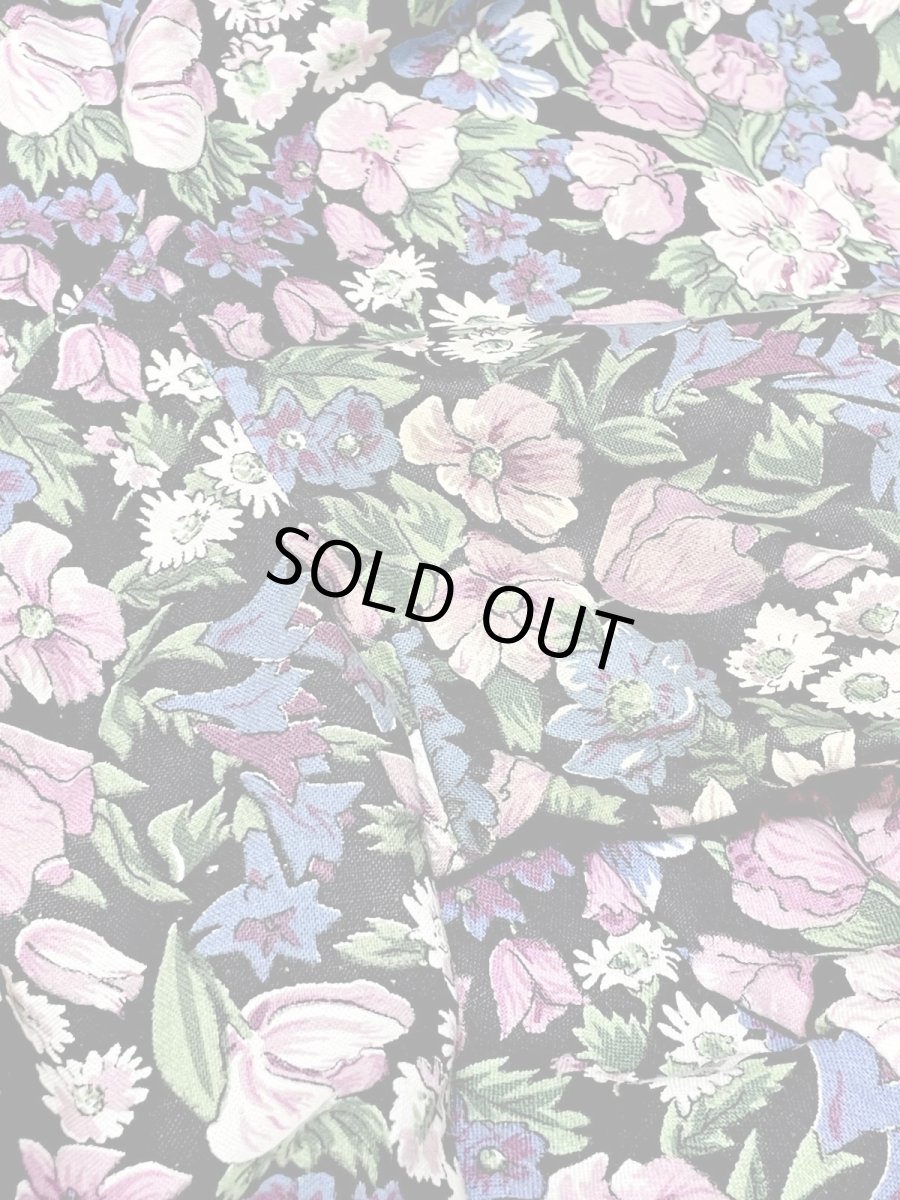 画像17: 花柄 後ろリボン レトロ USA古着 ヴィンテージワンピース (17)