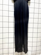 画像9: エスニック柄 ブラック ウエストゴム レトロ USA古着 ヴィンテージオールインワン (9)