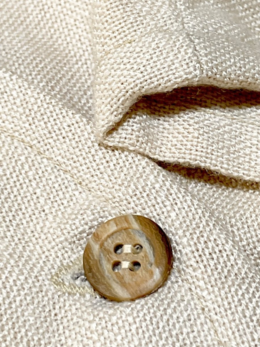 画像10: 無地 ベージュ ウエストゴム ノースリーブ レトロ USA古着 ヴィンテージワンピース (10)