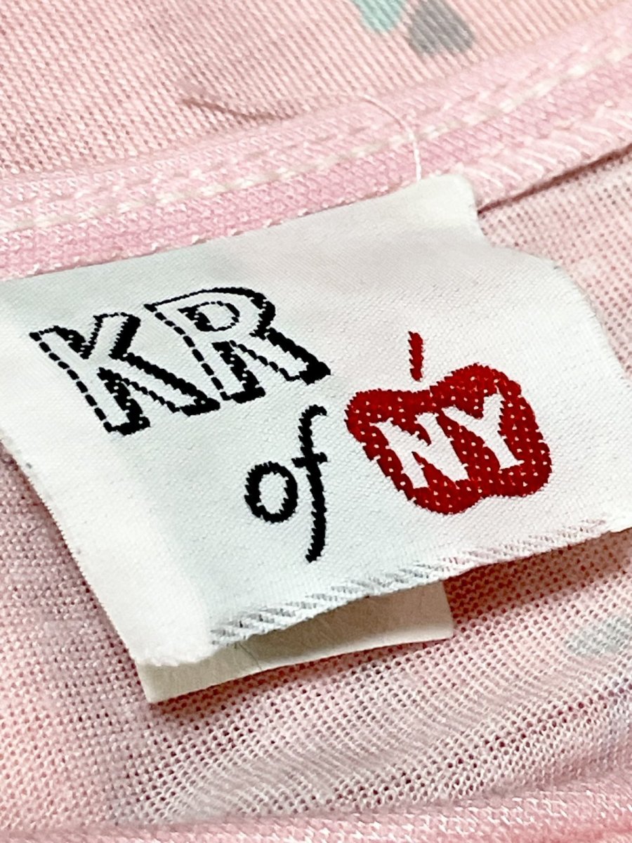 画像12: 小花柄 ピンク ベルト紐付 パフスリーブ ウエストゴム レトロ USA古着 ヴィンテージワンピース  (12)