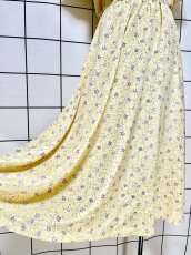 画像9: 花柄 イエロー ウエストゴム レトロ グアテマラ Guatemala 古着 ヴィンテージワンピース (9)