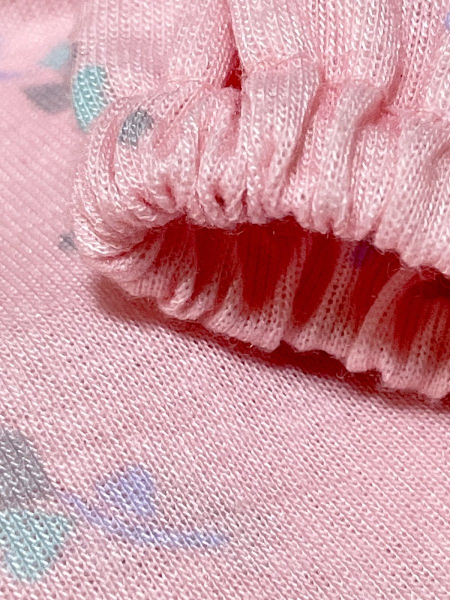 画像11: 小花柄 ピンク ベルト紐付 パフスリーブ ウエストゴム レトロ USA古着 ヴィンテージワンピース  (11)