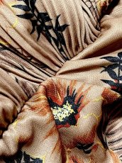 画像15: 花柄 プリーツ切り替え フリル リボン ウエストゴム レトロ USA古着 ヴィンテージワンピース (15)