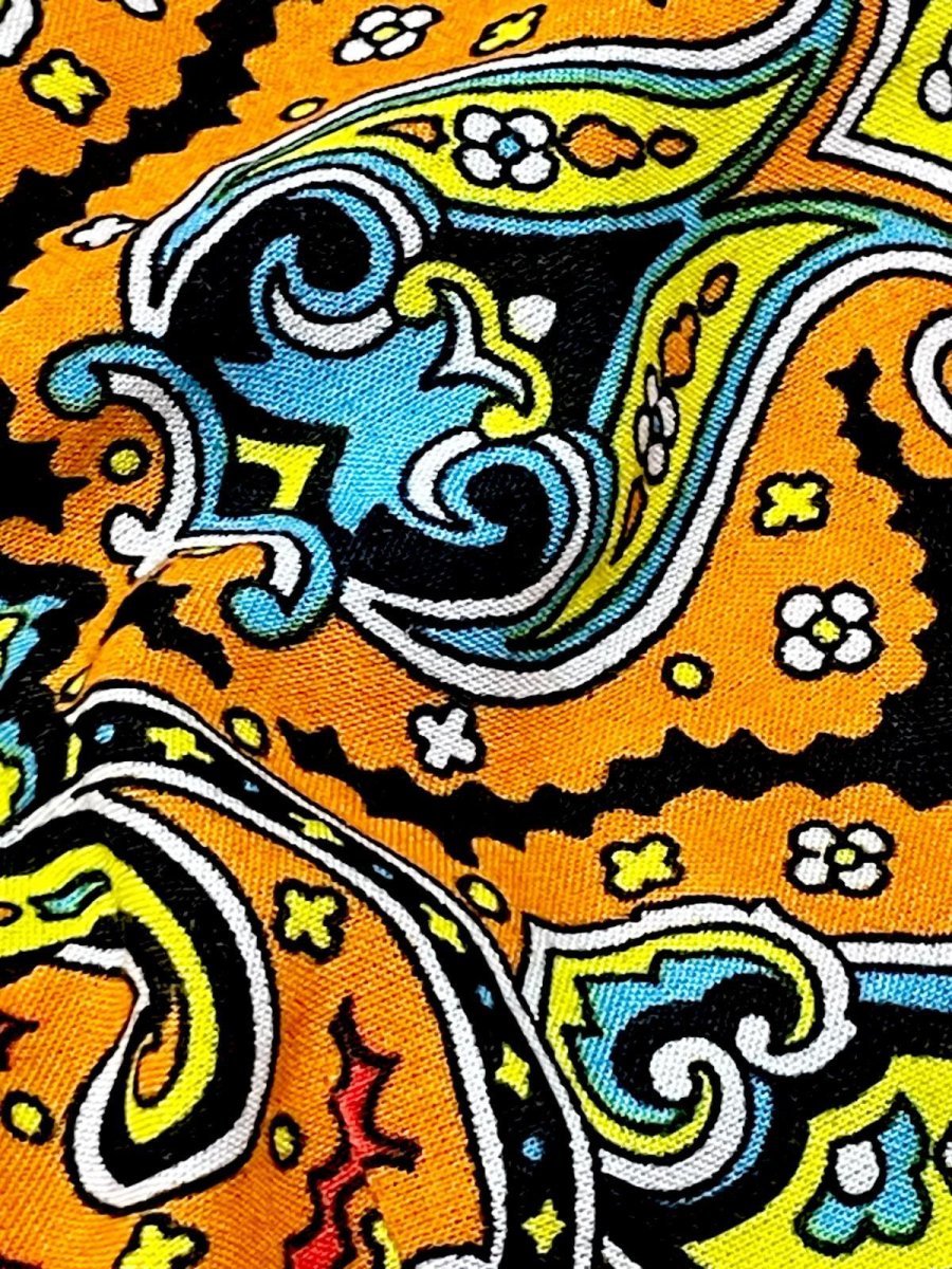 画像12: ペイズリーモチーフ レトロサイケ ヨーロッパ古着 ヴィンテージワンピース (12)