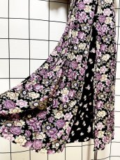 画像10: ティアード 花柄 バックリボン レトロ USA古着 ヴィンテージワンピース (10)