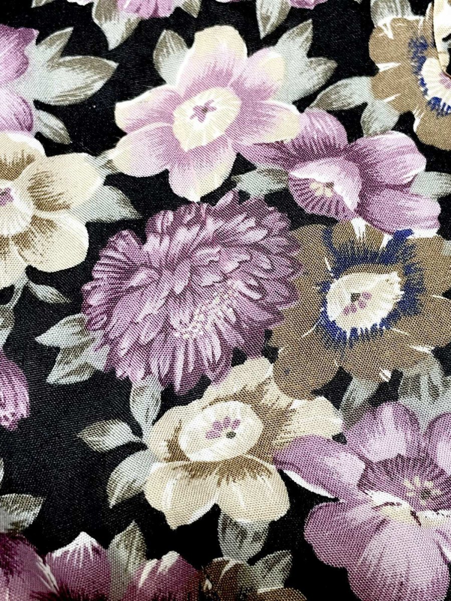画像13: ティアード 花柄 バックリボン レトロ USA古着 ヴィンテージワンピース (13)