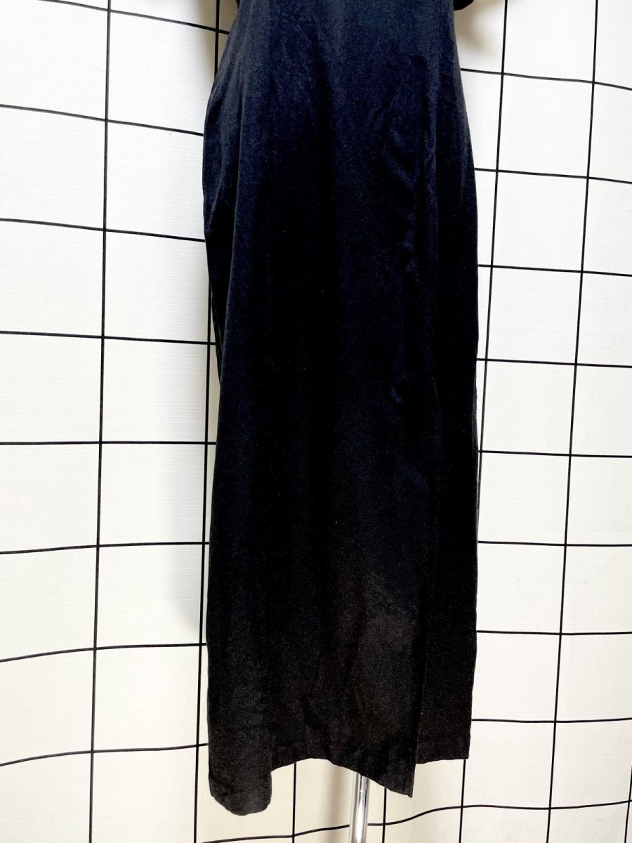 画像8: レイヤード風 ブラック レッド チェック柄 バックリボン レトロ USA古着 ヴィンテージワンピース (8)