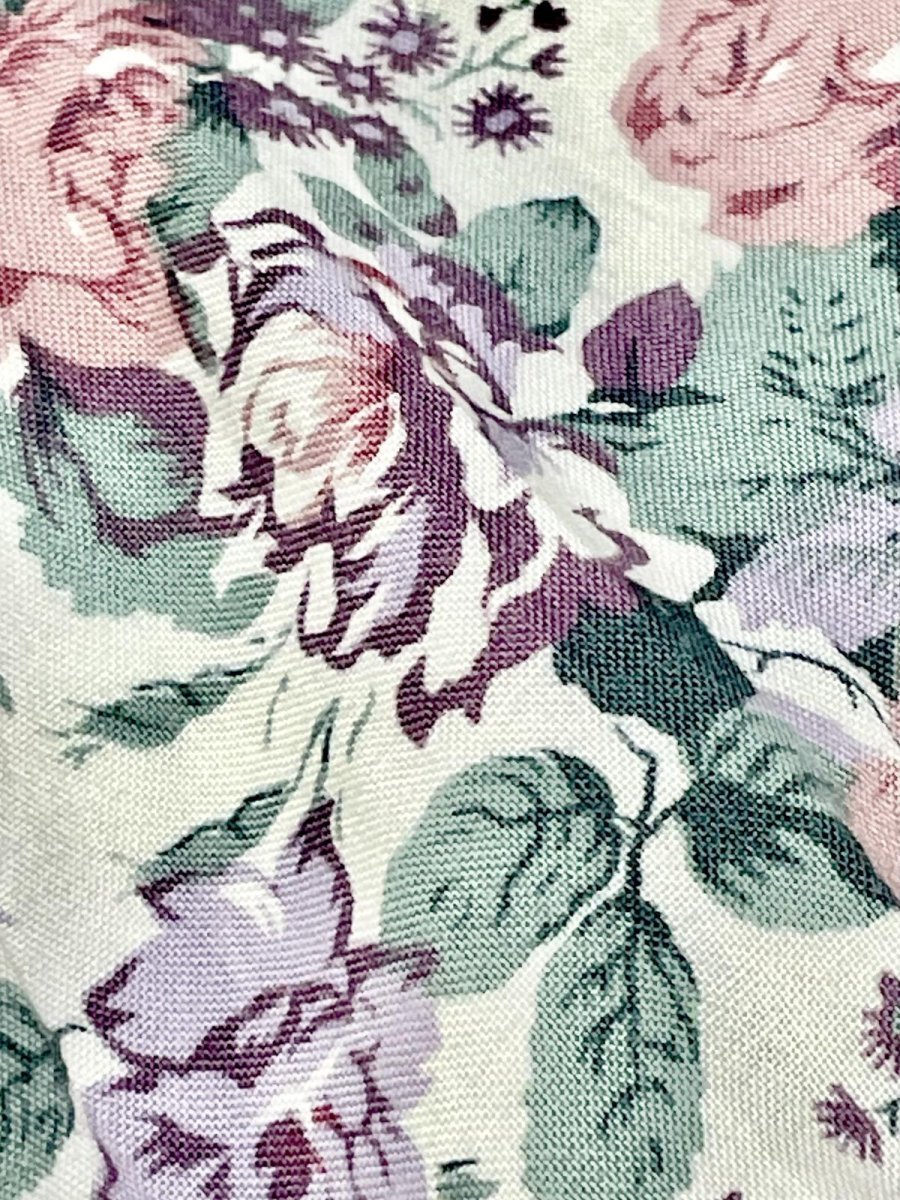 画像11: 花柄 前開き ウエストリボン レトロ USA古着 ヴィンテージワンピース (11)