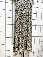 画像8: 花柄 ノーカラー レトロ USA古着 ヴィンテージワンピース (8)