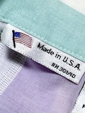 画像13: ストライプ柄 UNIONMADE レトロ USA古着 半袖 シャツ ヴィンテージブラウス (13)