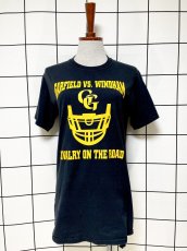 画像1: ブラック プリントロゴ レトロ El Salvador 古着 半袖 Tシャツ (1)