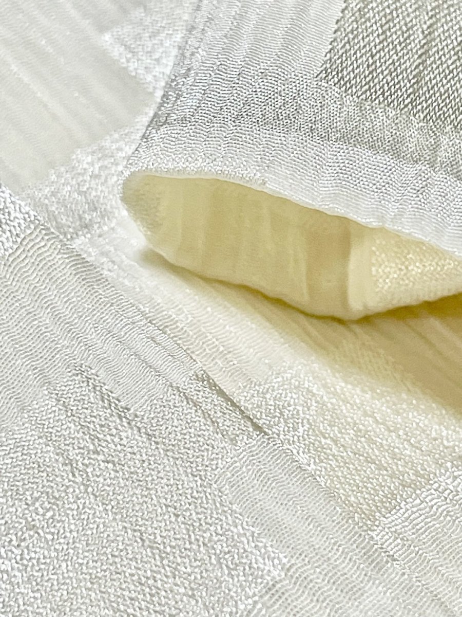 画像10: オフワイト フロントタック レトロ USA古着 シャツ ヴィンテージブラウス (10)