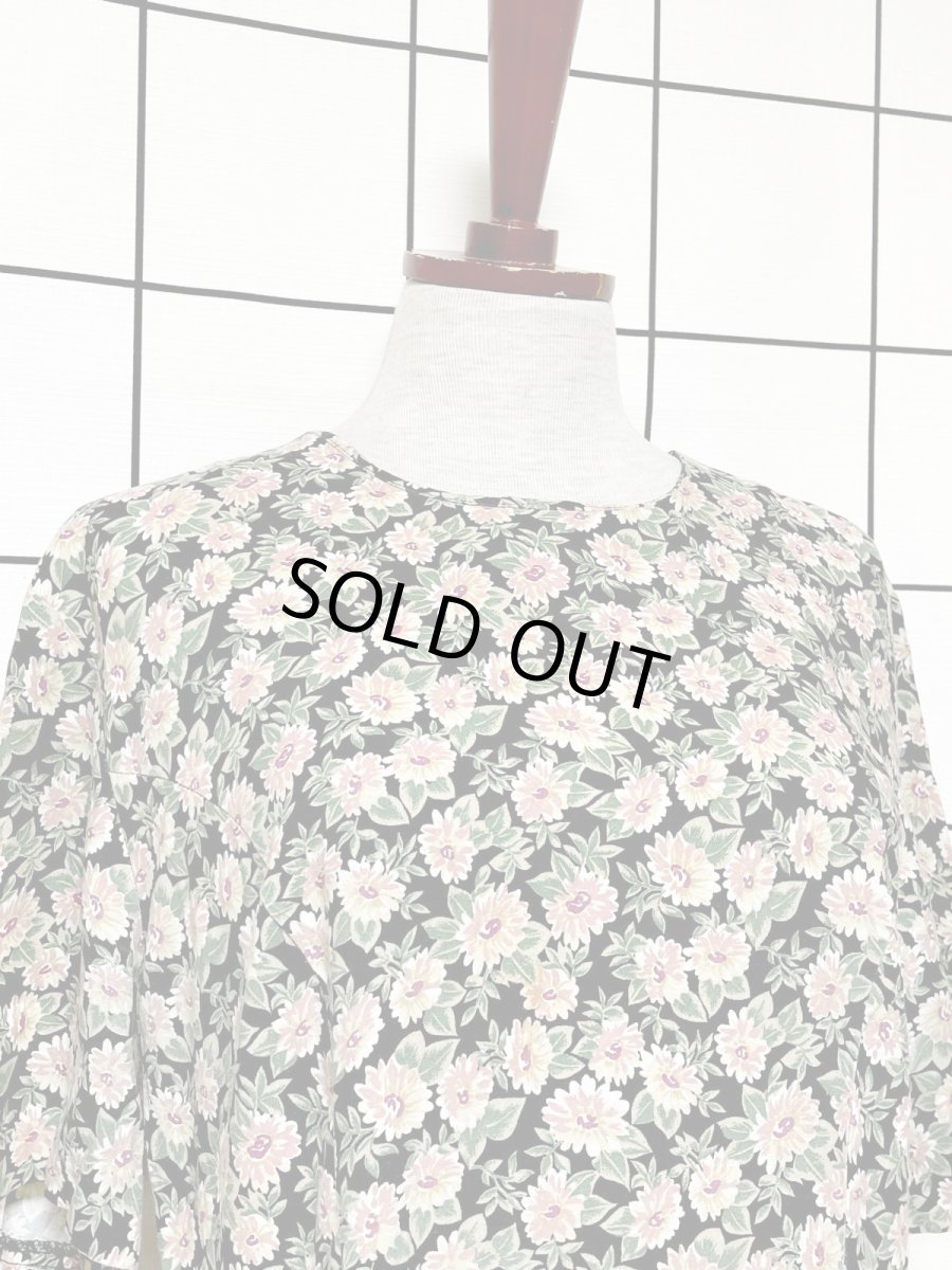 画像5: 花柄 ノーカラー レトロ USA古着 ヴィンテージワンピース (5)