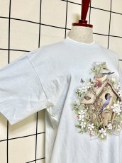 画像6: 鳥 バタフライ 巣箱 ライトブルー レトロ USA古着 半袖 ヴィンテージ Tシャツ (6)