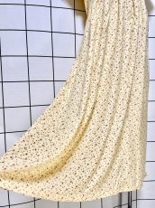画像8: 花柄 レース装飾 バックリボン レトロ USA古着 ヴィンテージワンピース (8)