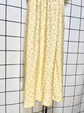 画像7: 花柄 レース装飾 バックリボン レトロ USA古着 ヴィンテージワンピース (7)