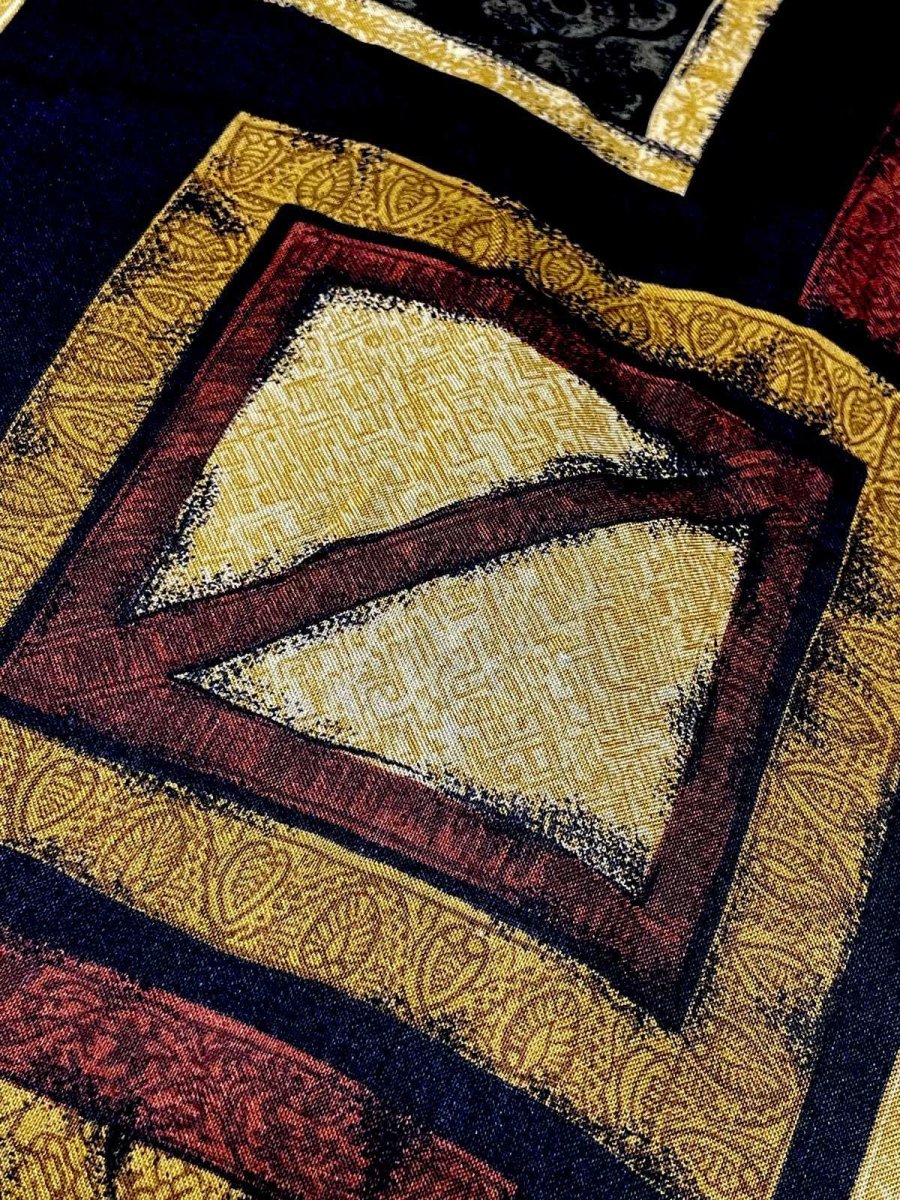 画像10: エスニック柄 レトロ USA古着 半袖 シャツ ヴィンテージブラウス (10)