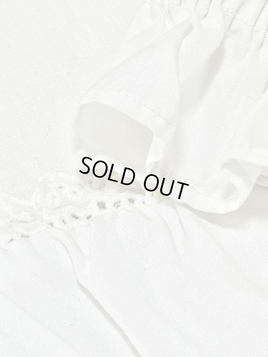 画像10: ショート丈 ホワイト ガーリー ディアンドル チロルブラウス (10)