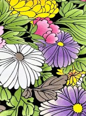 画像15: 70sVintage パーティースタイルにもおすすめ 花柄 ブラック TALON 希少 レトロ USA古着  ヴィンテージオールインワン (15)