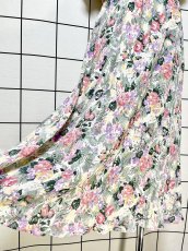 画像11: 花柄 シワ加工 ウエストゴム レトロ USA古着 ヴィンテージワンピース (11)
