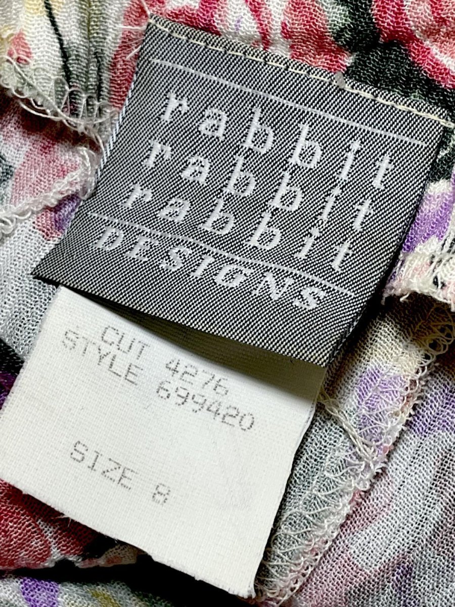 画像15: 花柄 シワ加工 ウエストゴム レトロ USA古着 ヴィンテージワンピース (15)