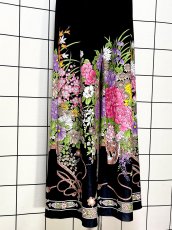 画像9: 70sVintage パーティースタイルにもおすすめ 花柄 ブラック TALON 希少 レトロ USA古着  ヴィンテージオールインワン (9)