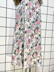 画像10: 花柄 シワ加工 ウエストゴム レトロ USA古着 ヴィンテージワンピース (10)