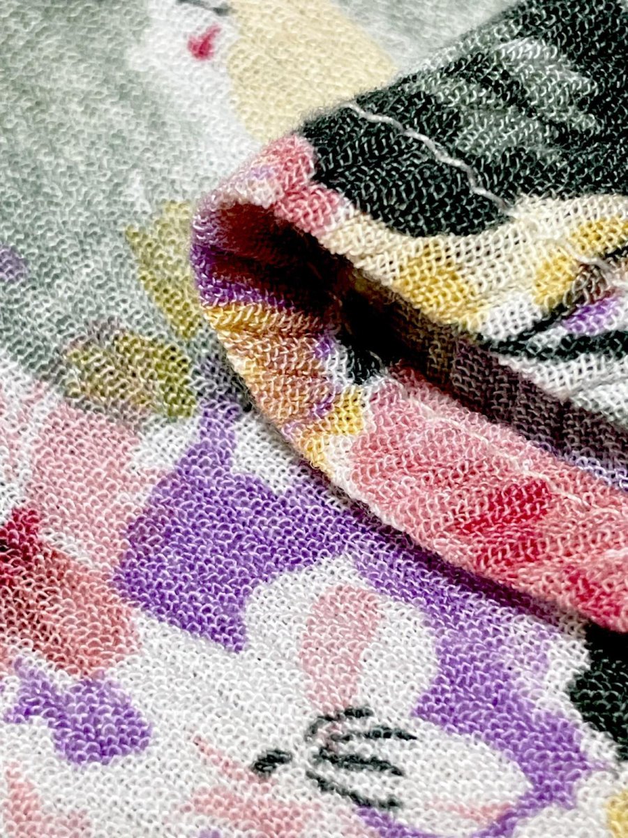 画像14: 花柄 シワ加工 ウエストゴム レトロ USA古着 ヴィンテージワンピース (14)