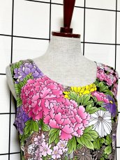 画像6: 70sVintage パーティースタイルにもおすすめ 花柄 ブラック TALON 希少 レトロ USA古着  ヴィンテージオールインワン (6)