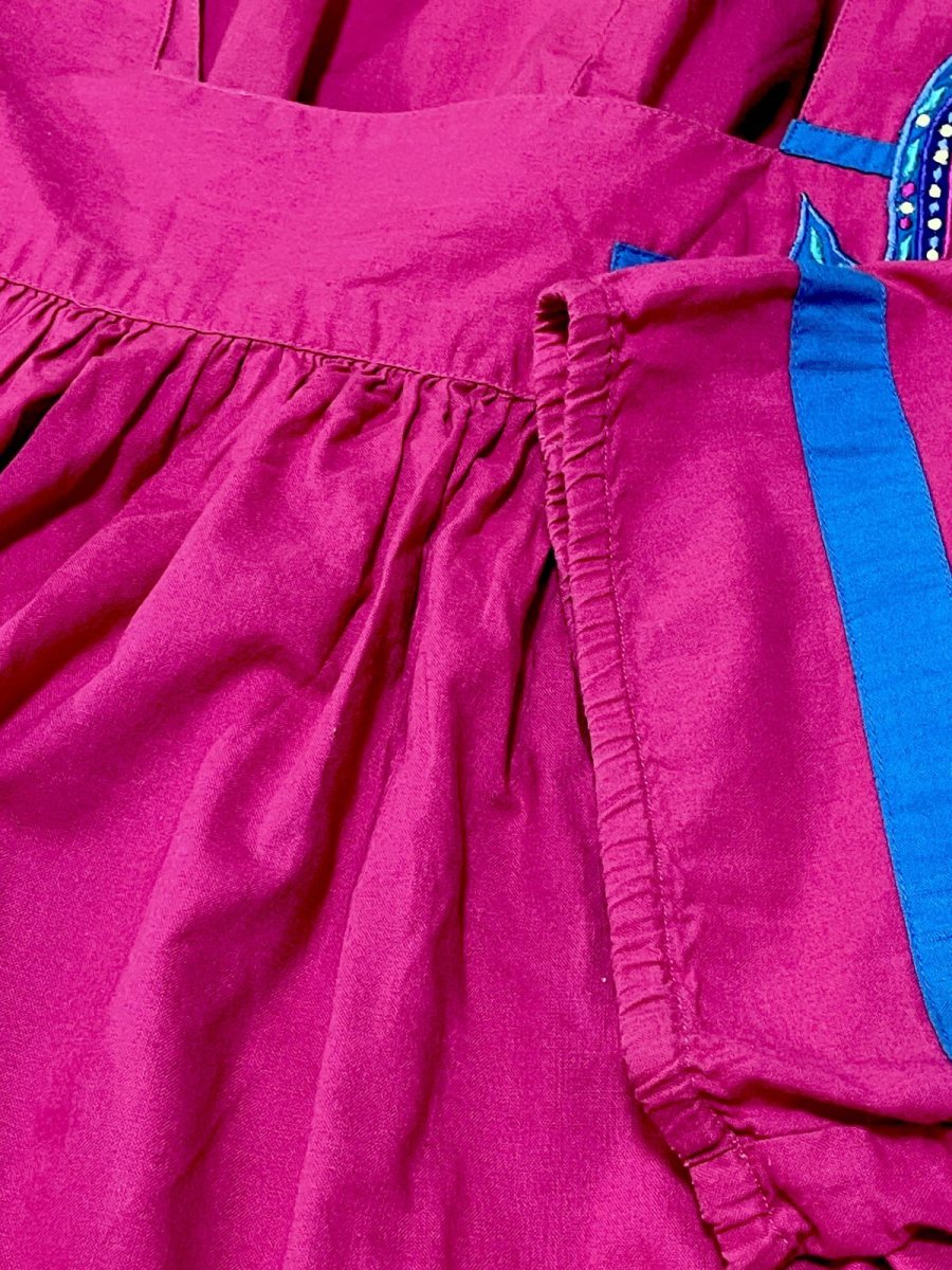 画像11: ペイズリー刺繍 ティアード レトロ India 古着 ヴィンテージワンピース (11)