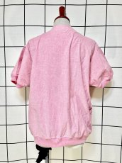 画像2: フロントブレード装飾 ピンク ホワイト レトロ USA古着 シャツ ヴィンテージトップス (2)