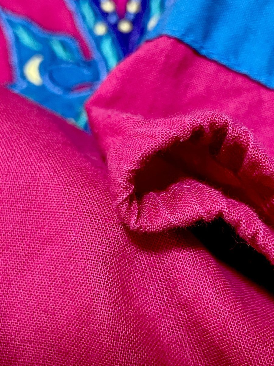 画像15: ペイズリー刺繍 ティアード レトロ India 古着 ヴィンテージワンピース (15)