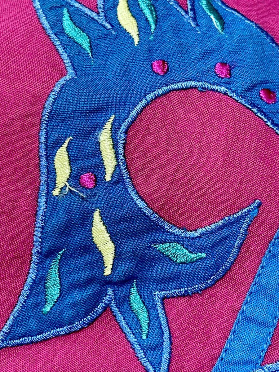 画像13: ペイズリー刺繍 ティアード レトロ India 古着 ヴィンテージワンピース (13)