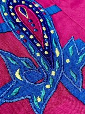 画像12: ペイズリー刺繍 ティアード レトロ India 古着 ヴィンテージワンピース (12)